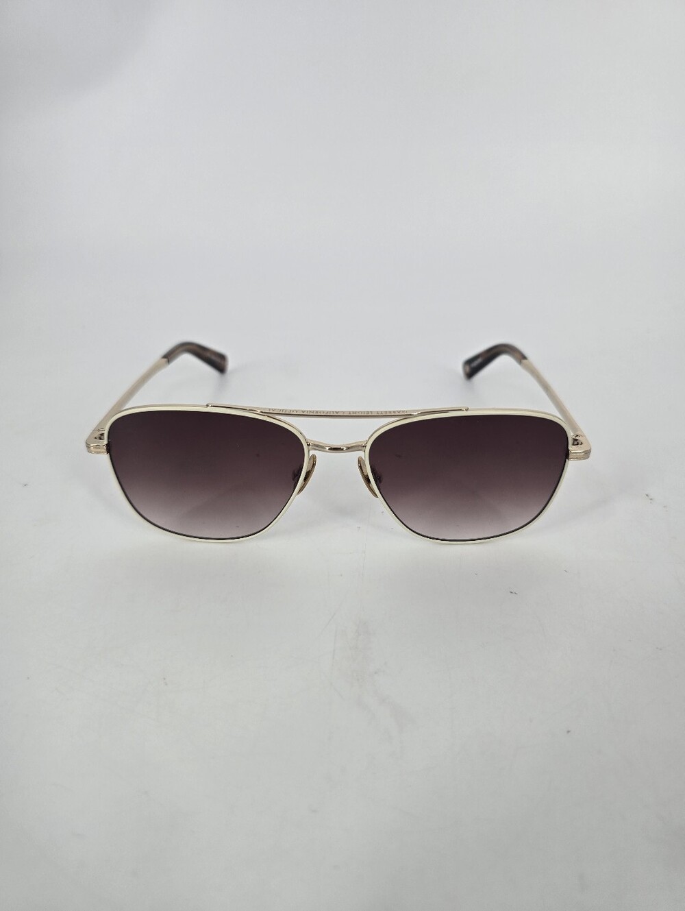Garrett Leight El Capitan White Metal Frame Sunglasses